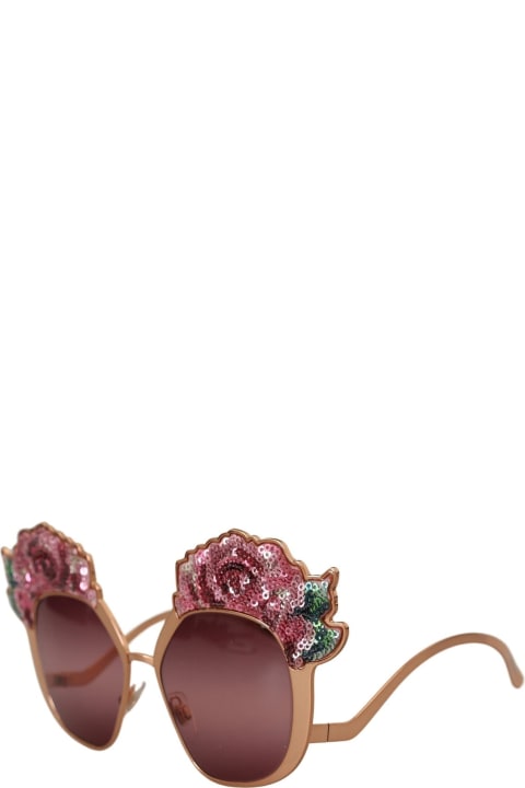 Dolce & Gabbana for Women Dolce & Gabbana Rose Sequin Sunglasses