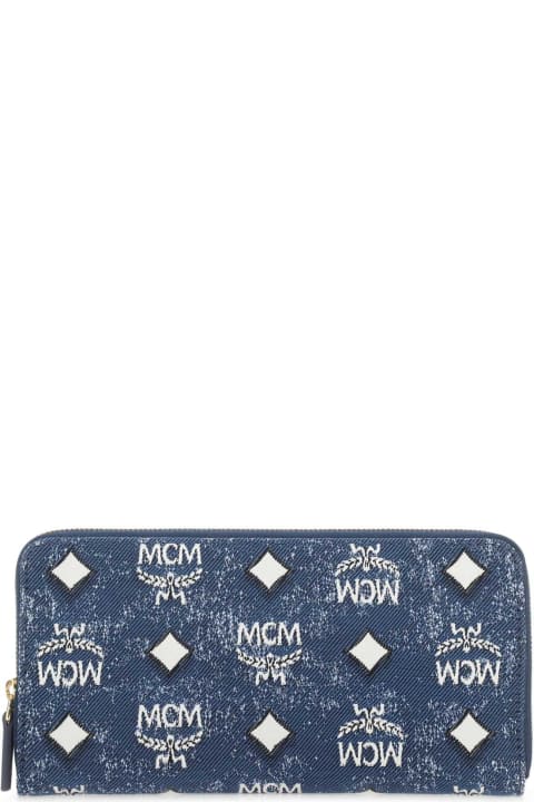 メンズ 財布 MCM Embroidered Canvas Wallet