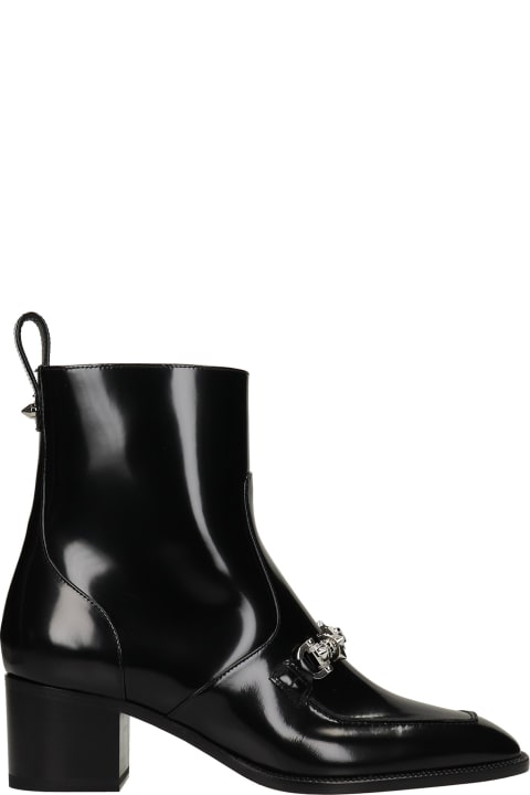 Christian Louboutin Shoes for Women Christian Louboutin Mayerswing High Heels Ankle Boots In Black Leather