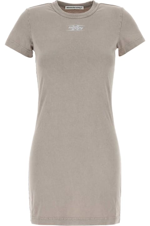 T by Alexander Wang for Women T by Alexander Wang Light Pink Cotton T-shirt Mini Dress