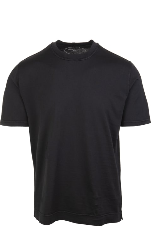 メンズ新着アイテム Fedeli Basic T-shirt In Black Giza Jersey