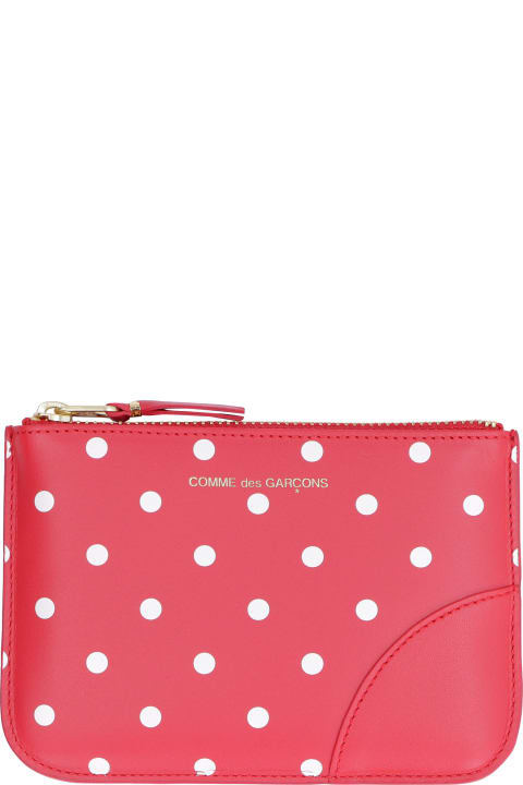 Fashion for Kids Comme des Garçons Wallet Logo Detail Flat Leather Pouch