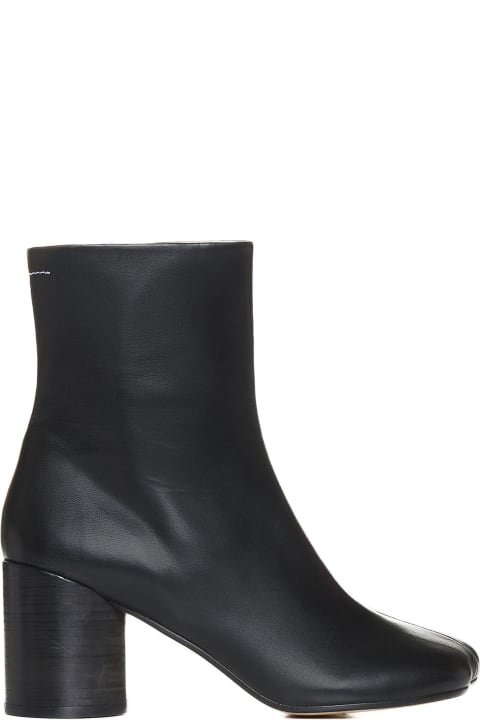 MM6 Maison Margiela for Women MM6 Maison Margiela Black Leather Ankle Boots