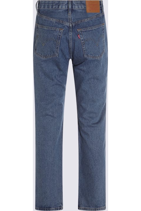 Levi's الملابس لـ السيدات Levi's Blue Cotton 501 Cotton Denim Jeans