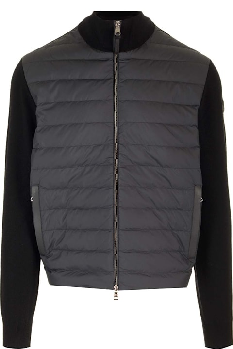 メンズ Monclerのニットウェア Moncler Padded Wool And Cashmere Cardigan