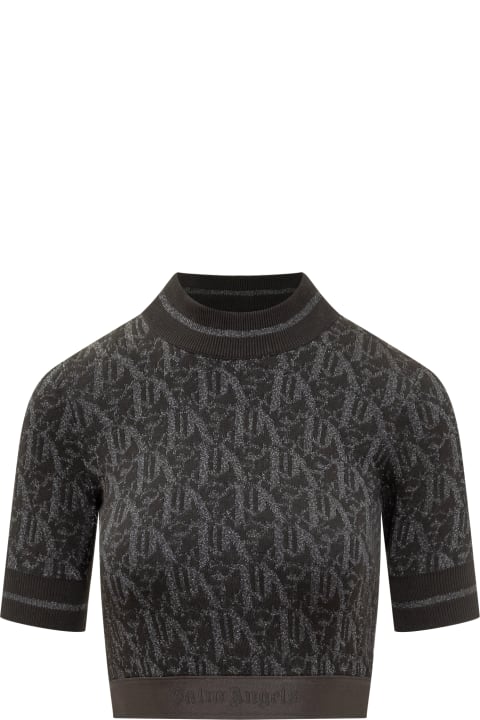 Palm Angels Sweaters for Women Palm Angels Monogram Knit Top
