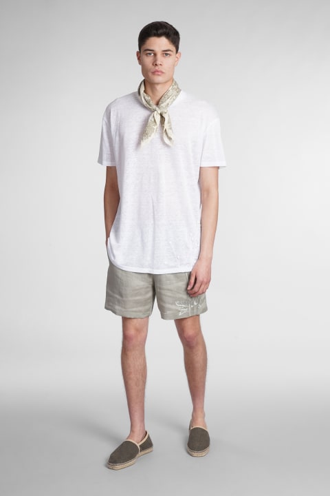 Bloom Shorts In Grey Linen