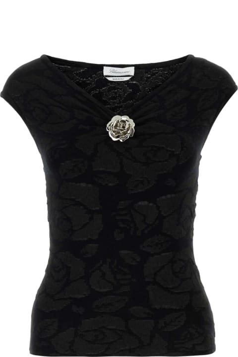 Blumarine Fleeces & Tracksuits for Women Blumarine Black Polyester Blend Top