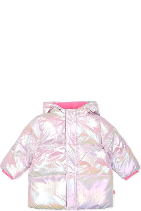 Billieblush Coats & Jackets for Baby Boys Billieblush Pink Down Jacket For Baby Girl With Cat