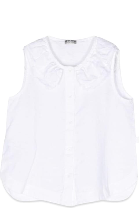 Homeware Il Gufo Sleeveless Shirt Ruffle Collar