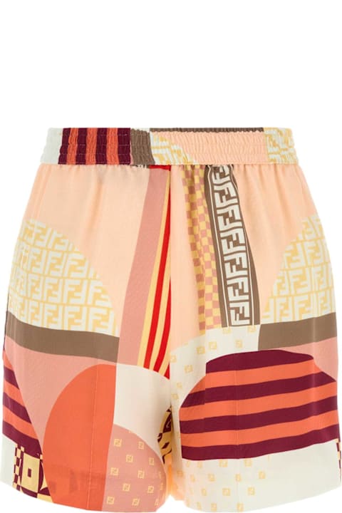 Sale for Women Fendi Printed Crepe Shorts