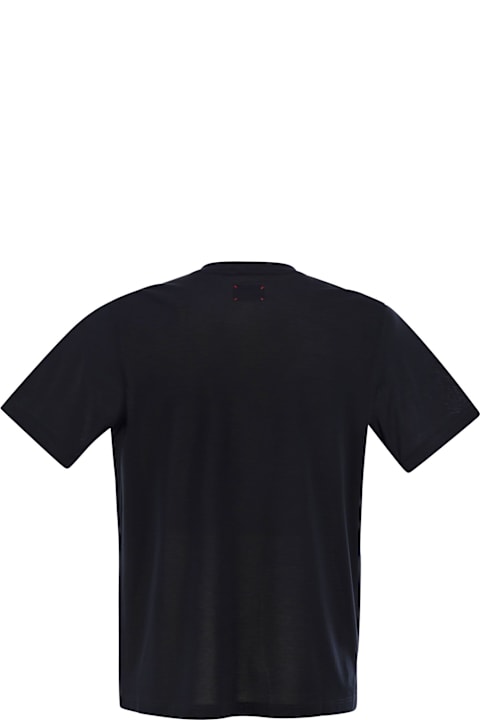 Kiton ملابس علوية لـ القسم الرجالي Kiton Cotton T-shirt With Logo