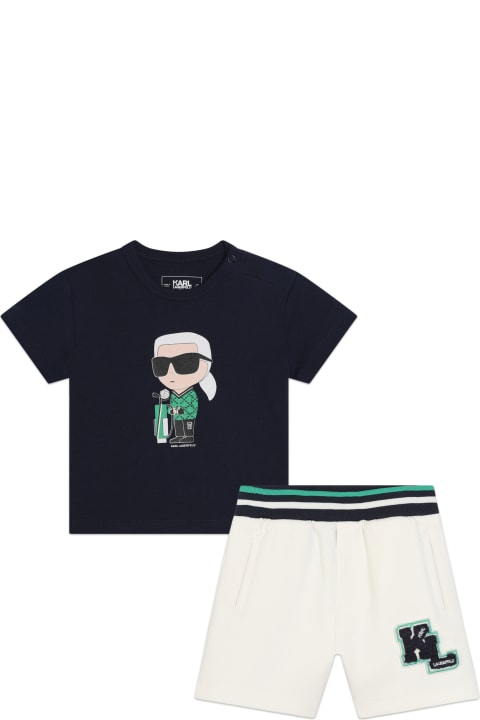 Karl Lagerfeld Kids Clothing for Baby Girls Karl Lagerfeld Kids Completo Con Stampa