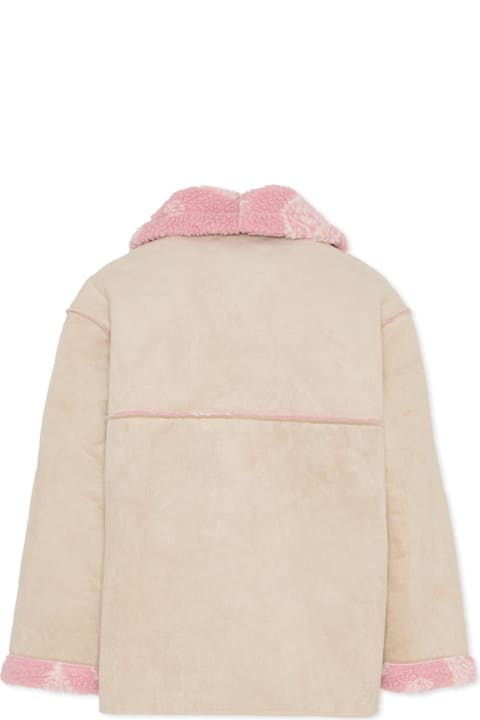 Homeware MC2 Saint Barth Beige Faux Fur Coat For Girl