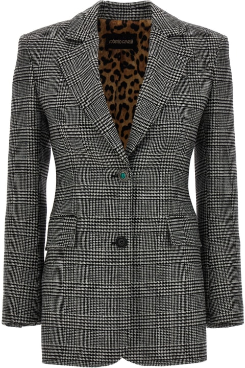 Prince Of Wales Single-breasted Blazer