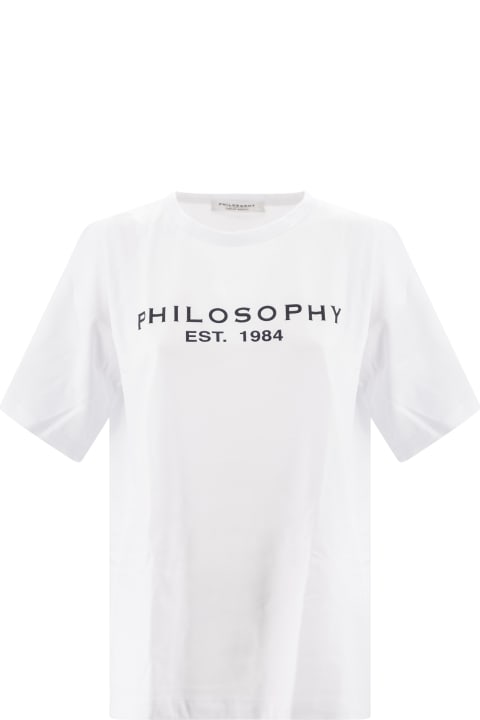 ウィメンズ Philosophy di Lorenzo Serafiniのトップス Philosophy di Lorenzo Serafini Graphic-print Cotton T-shirt