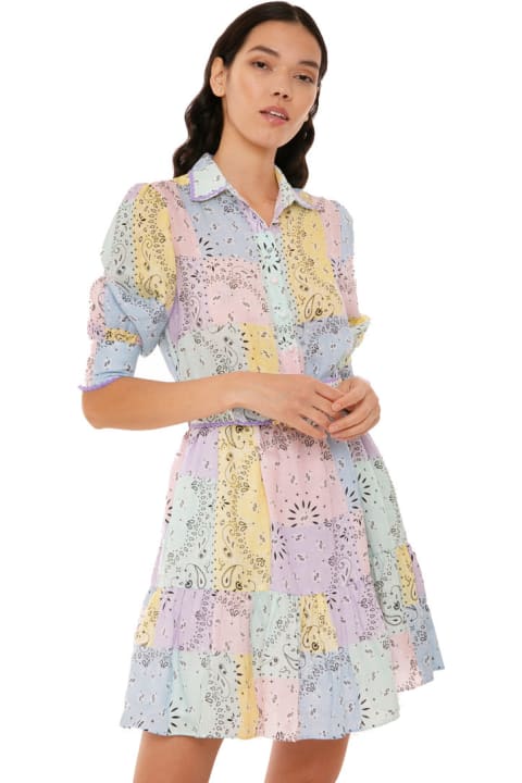 Fashion for Women MC2 Saint Barth Multicolor Bandanna Linen Short Dress Daisy