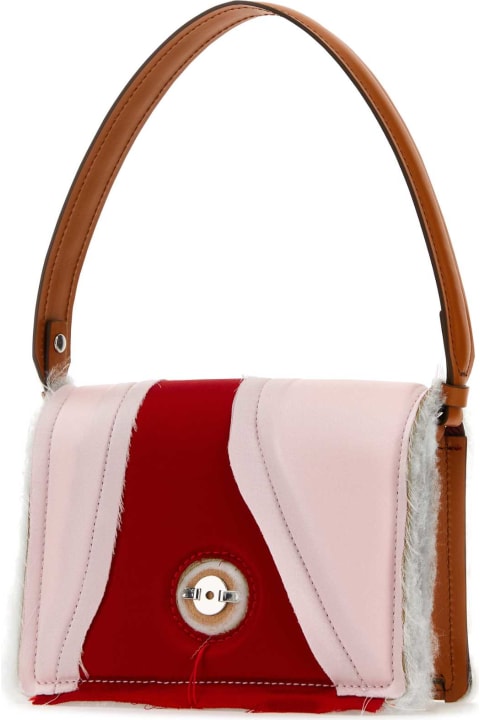 Homeware Dentro Multicolor Satin And Leather Mirim Handbag