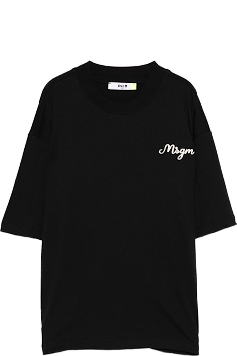 Fashion for Women MSGM Msgm Kids T-shirt With Embroidered Logo