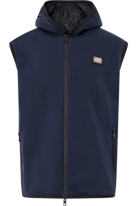 Dolce & Gabbana Coats & Jackets for Men Dolce & Gabbana Sleeveless Jacket With Hood