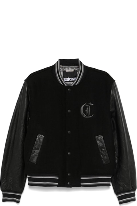 Just Cavalli for Men Just Cavalli Button-up Varsity Jacket