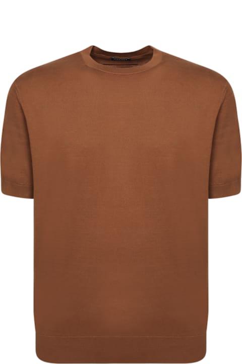 メンズ Zegnaのトップス Zegna Cotton T-shirt In Brown