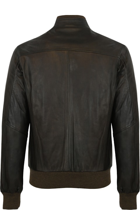 Barba Napoli Clothing for Men Barba Napoli Fox Leather Jacket