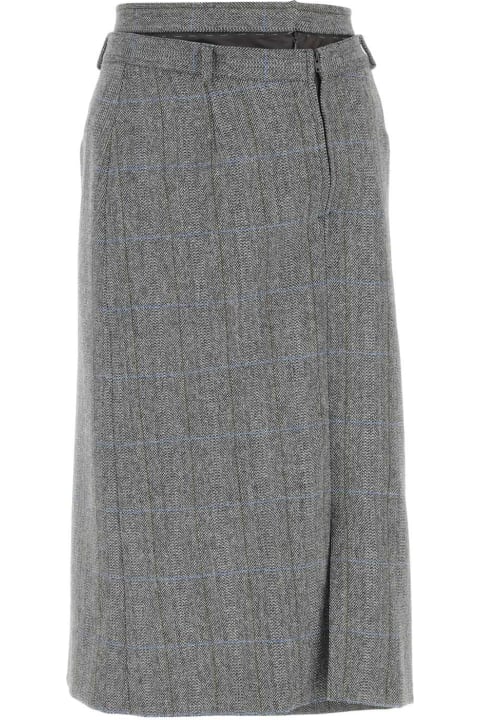 ウィメンズ新着アイテム Maison Margiela Embroidered Wool Skirt