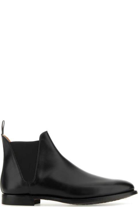 Crockett & Jones Boots for Men Crockett & Jones Black Leather Chelsea 8 Ankle Boots