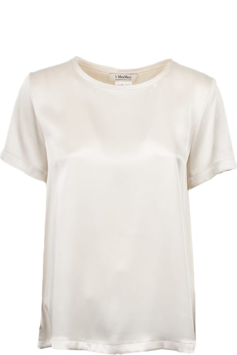 'S Max Mara Topwear for Women 'S Max Mara Rebecca Crewneck Satin T-shirt