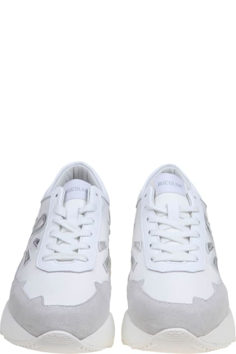 ウィメンズ Ruco Lineのスニーカー Ruco Line White And Silver Leather Sneakers