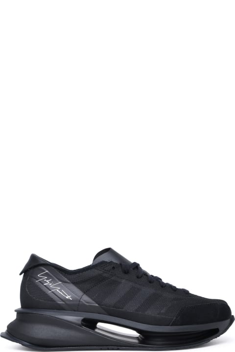 Y-3 for Men Y-3 's-gendo Run' Black Leather Mix Sneakers