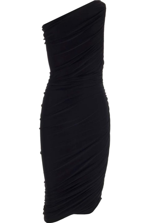 ウィメンズ Norma Kamaliのワンピース＆ドレス Norma Kamali Black One-shoulder 'diana' Dress In Jersey