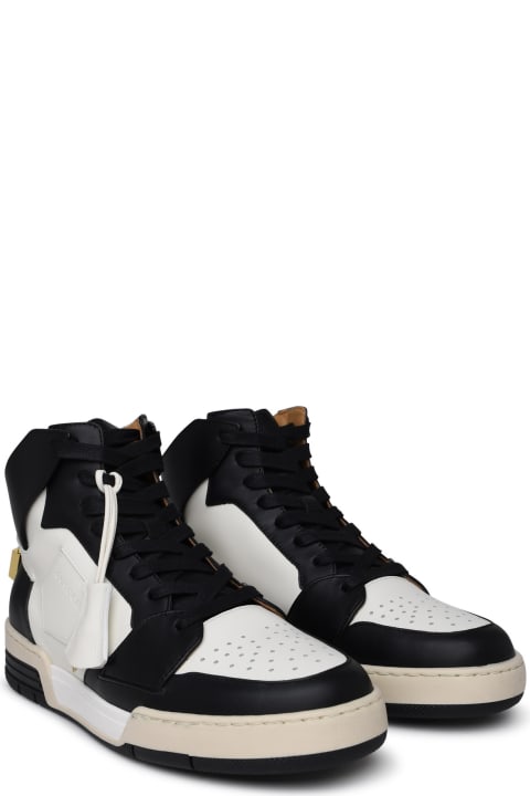 メンズ新着アイテム Buscemi 'air Jon' Black And White Leather Sneakers