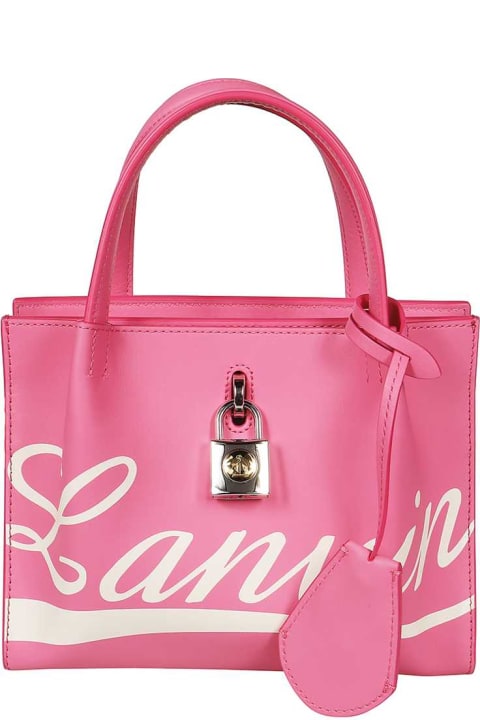 Bags Sale for Women Lanvin Logo Print Leather Handbag