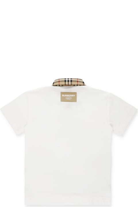 Burberry T-Shirts & Polo Shirts for Boys Burberry Vintage Check Trim Cotton Pique Polo Shirt