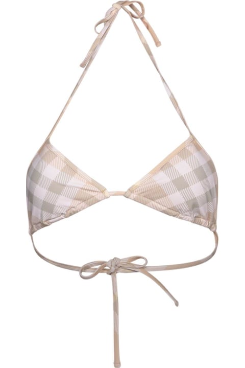 Burberry Swimwear for Women Burberry Checked Halterneck Triangle Bikini Top