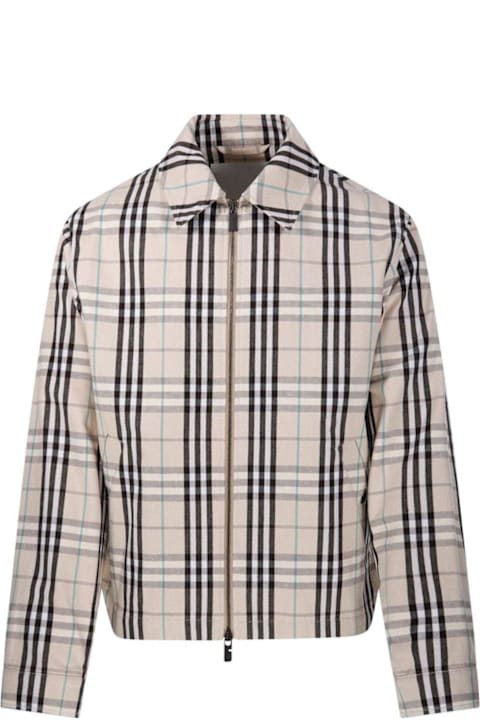ブルゾン Burberry FW25 Embroidered cotton jacket (8110384 C3170) Burberry Embroidered Cotton Field Jacket | Saks Fifth Avenue