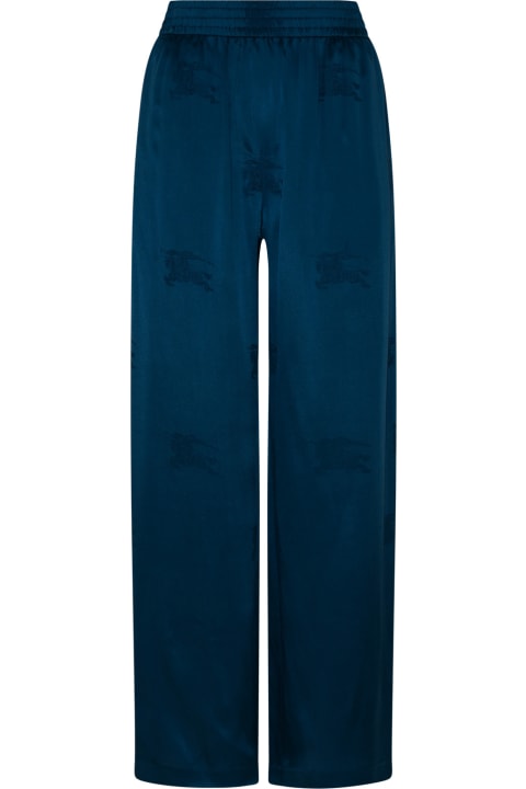 Burberry for Women Burberry Unsead Navy Silk Pants