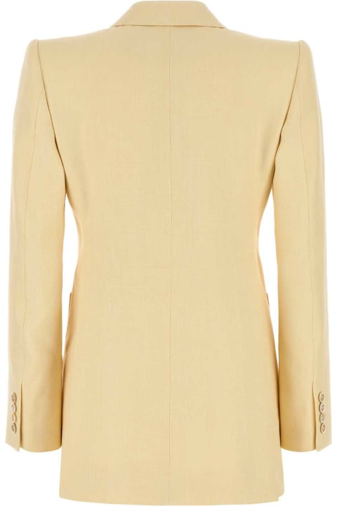 Chloé الملابس لـ السيدات Chloé Cream Hemp Blend Blazer