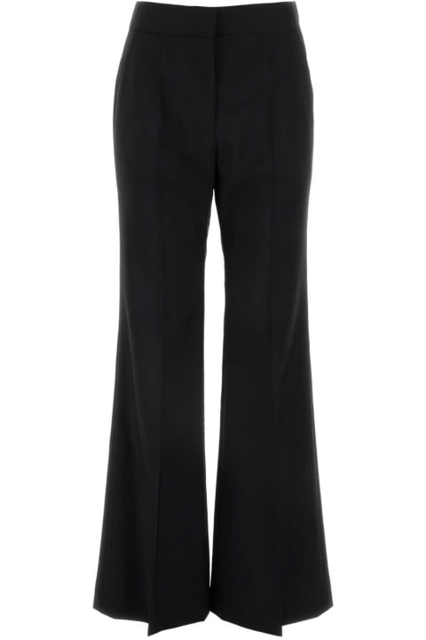 Pants & Shorts for Women Givenchy Black Wool Blend Flared Leg Pant