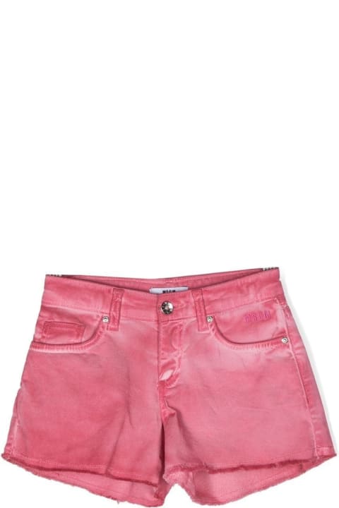 MSGM for Kids MSGM Pink Denim Shorts
