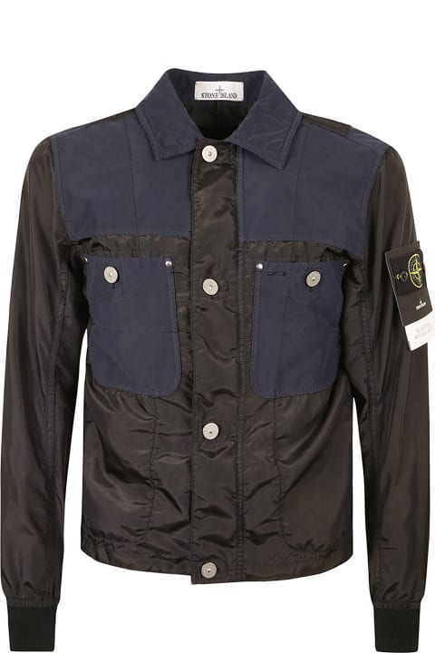 Coats & Jackets for Men Stone Island Logo Patched Utility Jacket