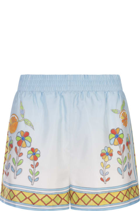 Pants & Shorts for Women Casablanca Yoruba Flowers Silk Shorts