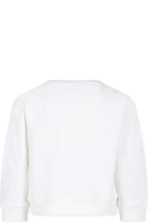 Stella McCartney Kids Sweaters & Sweatshirts for Girls Stella McCartney Kids White Sweatshirt For Girl With Logo