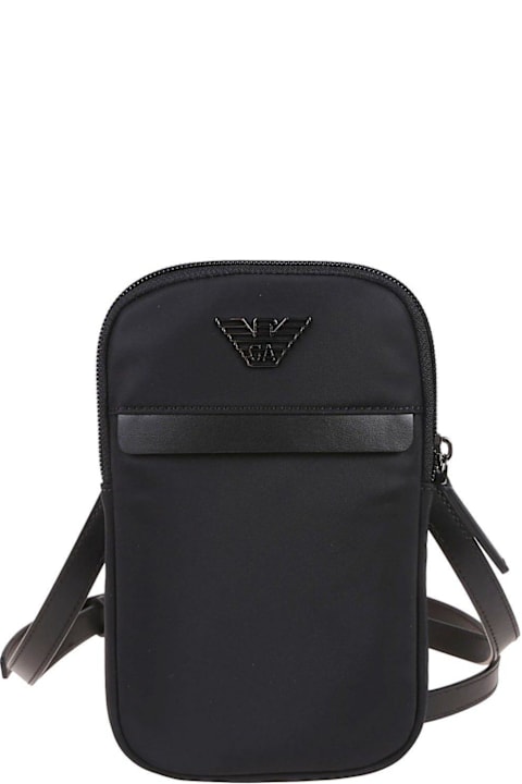 Emporio Armani إكسسوارات لـ القسم الرجالي Emporio Armani Logo Patch Zipped Wallet