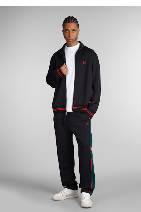 Sergio Tacchini Fleeces & Tracksuits for Men Sergio Tacchini Sweatshirt In Black Polyester