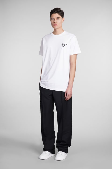 Giuseppe Zanotti Topwear for Men Giuseppe Zanotti Lr01 T-shirt In White Cotton