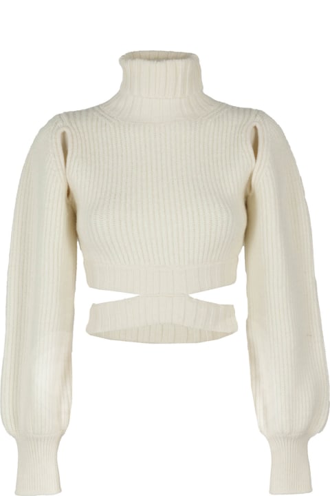 ANDREĀDAMO Sweaters for Women ANDREĀDAMO Ribbed Knit Crop Sweater