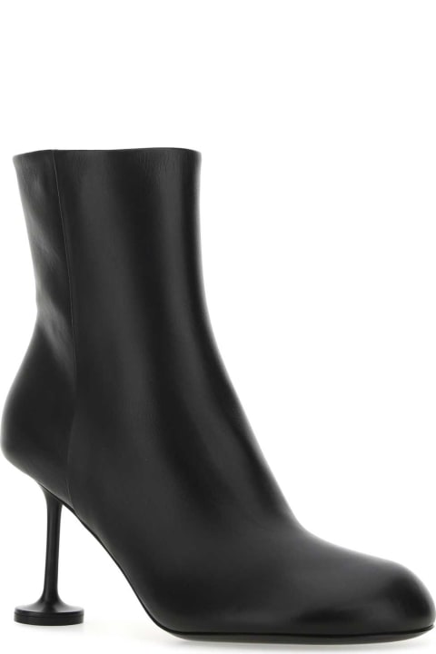 Fashion for Women Balenciaga Black Leather Lady Ankle Boots